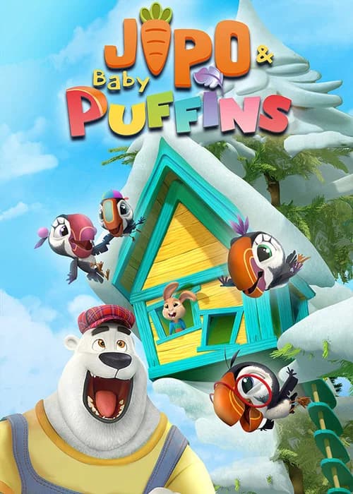 Baby Puffins & Bunny 포스터