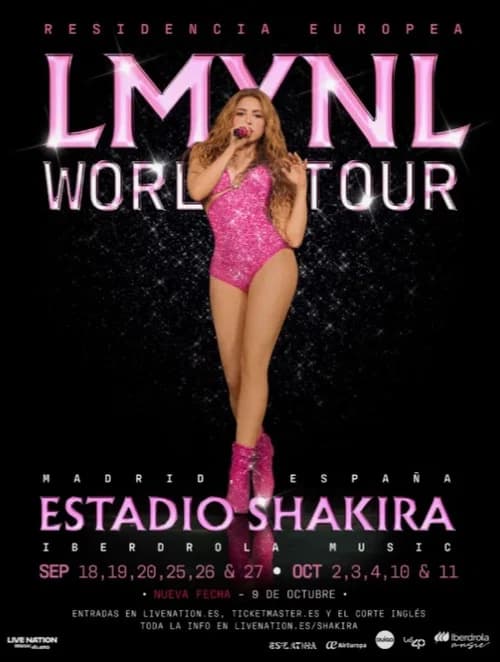 Shakira Live from Madrid 포스터